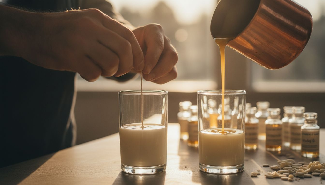 Premium candle manufacturing process with hand-placed wick craftsmanship