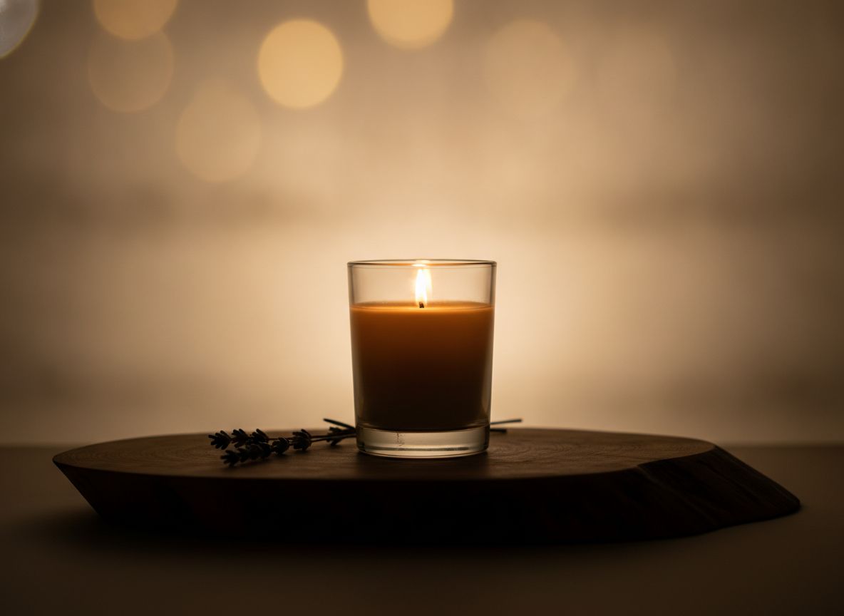 Peony & Blush Suede candle lifestyle